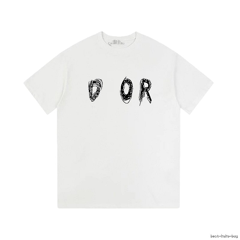 Dior Graffiti Collection Trendy Cool Style White T-Shirt