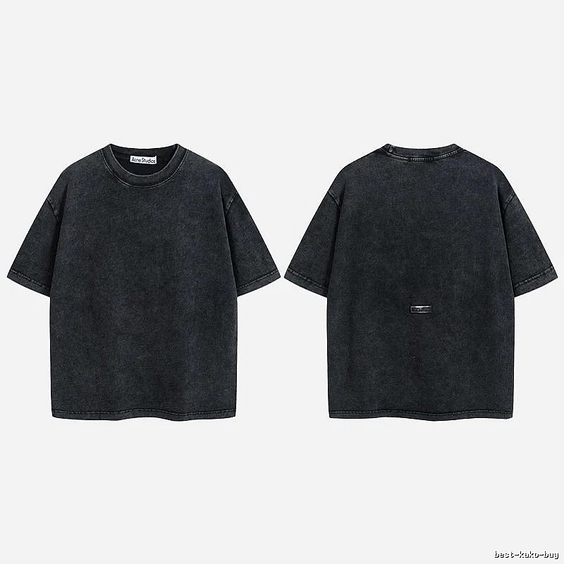 Acne Studios 2090-80 Black Style Ac908040 Stockholm Logo T-Shirt Modern Fit