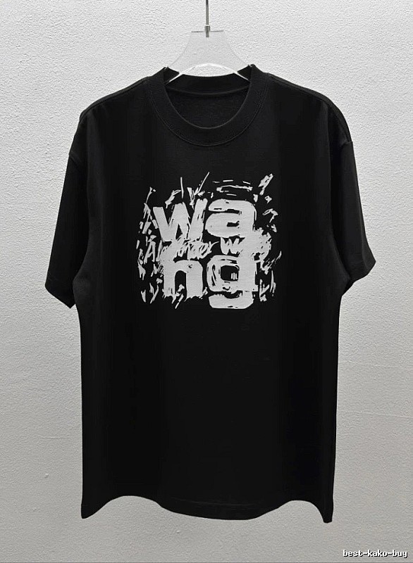 Alexander Wang Graffiti Street Style Black T-Shirt
