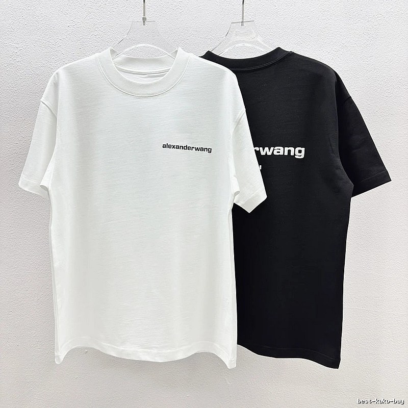Alexander Wang Minimalist Lettering Black & White Short-sleeve T-shirt