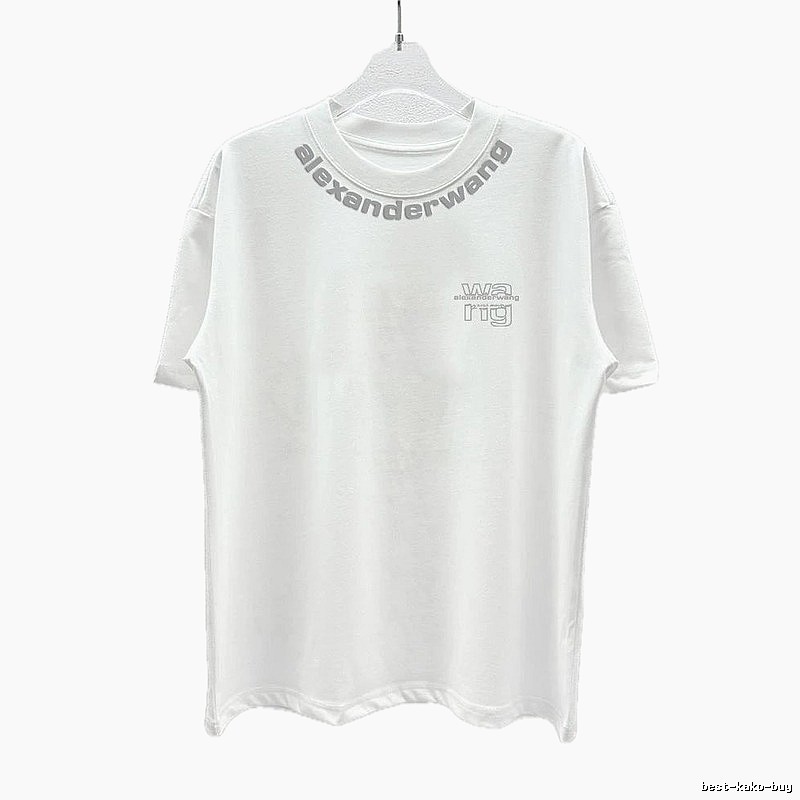 Alexander Wang Printed Street Style White T-Shirt