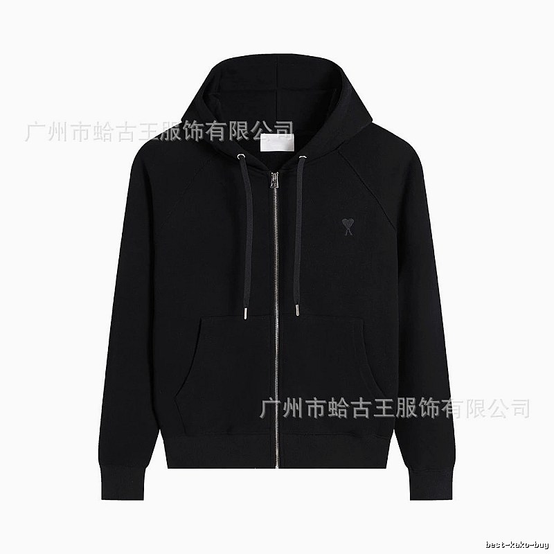 AMI black minimalist style hoodie