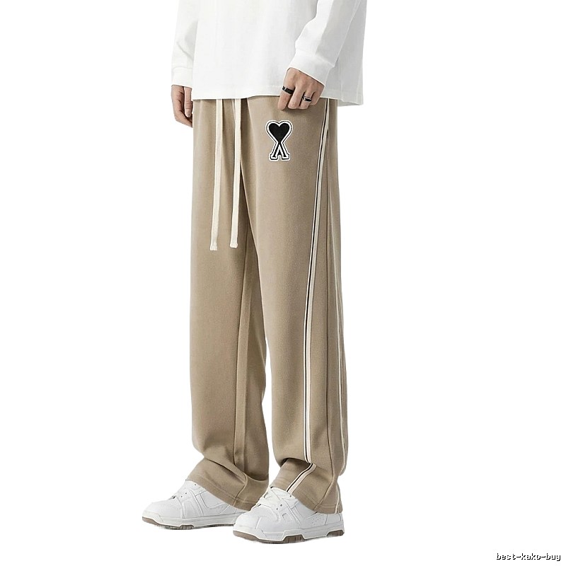 AMI fleece-lined casual khaki pants
