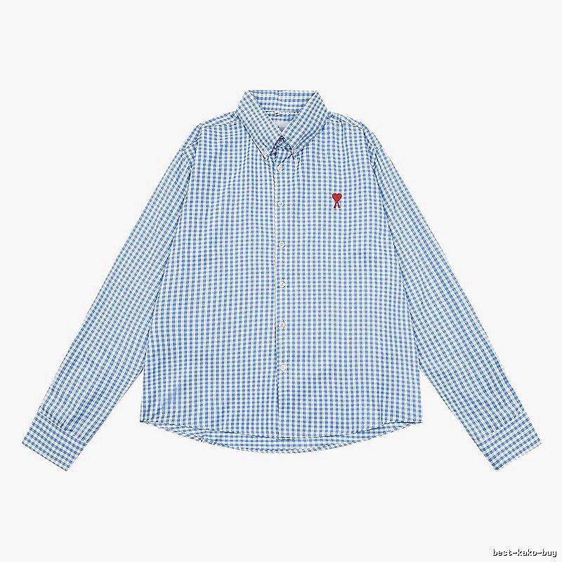 AMI Love Blue Checkered Shirt