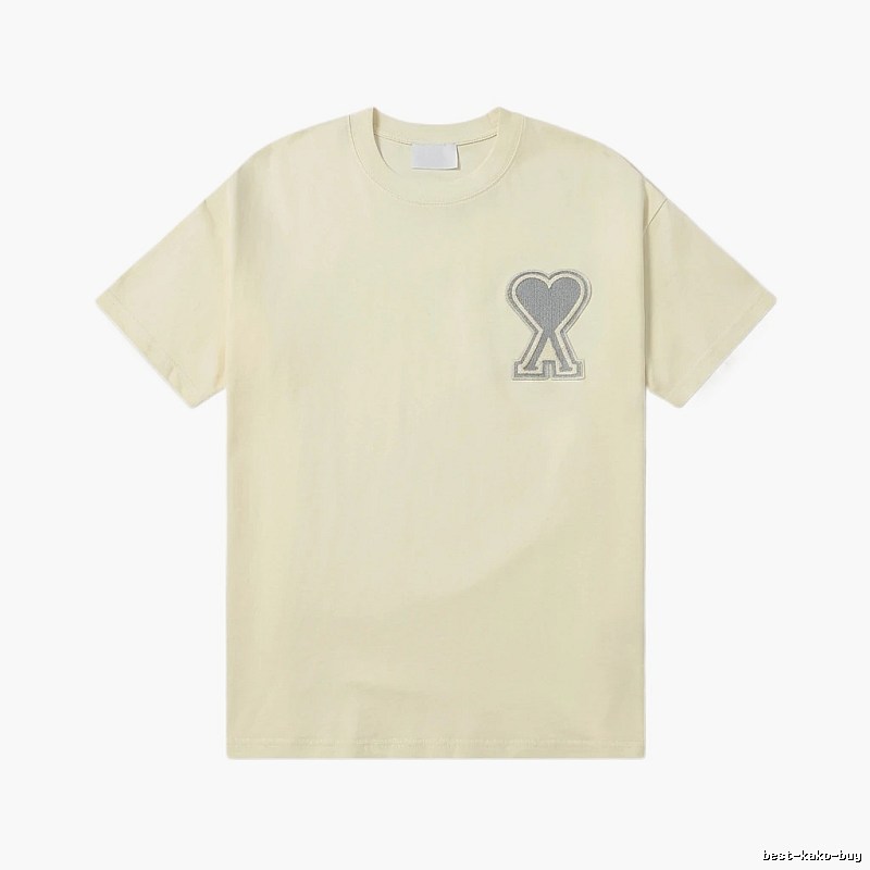 AMI Love Embroidery Minimalist Style T-shirt