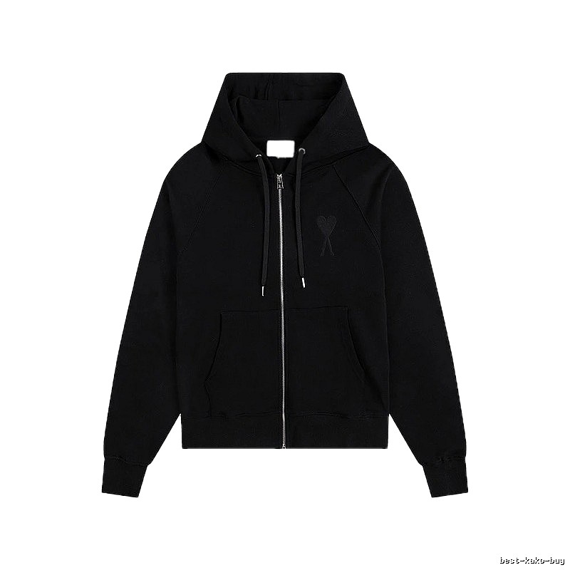 AMI Love Simple Style Black Hoodie