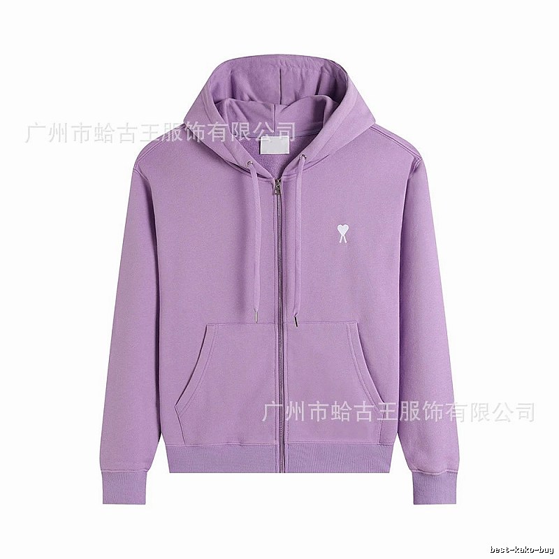 AMI Love Simple Style Purple Hoodie