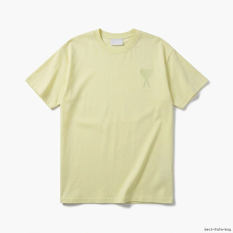 AMI Love Simple Style Yellow T-shirt