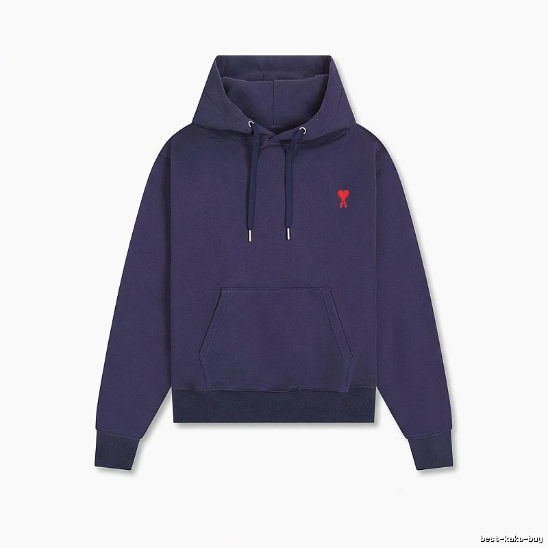AMI Minimalist Style Navy Blue Sweatshirt