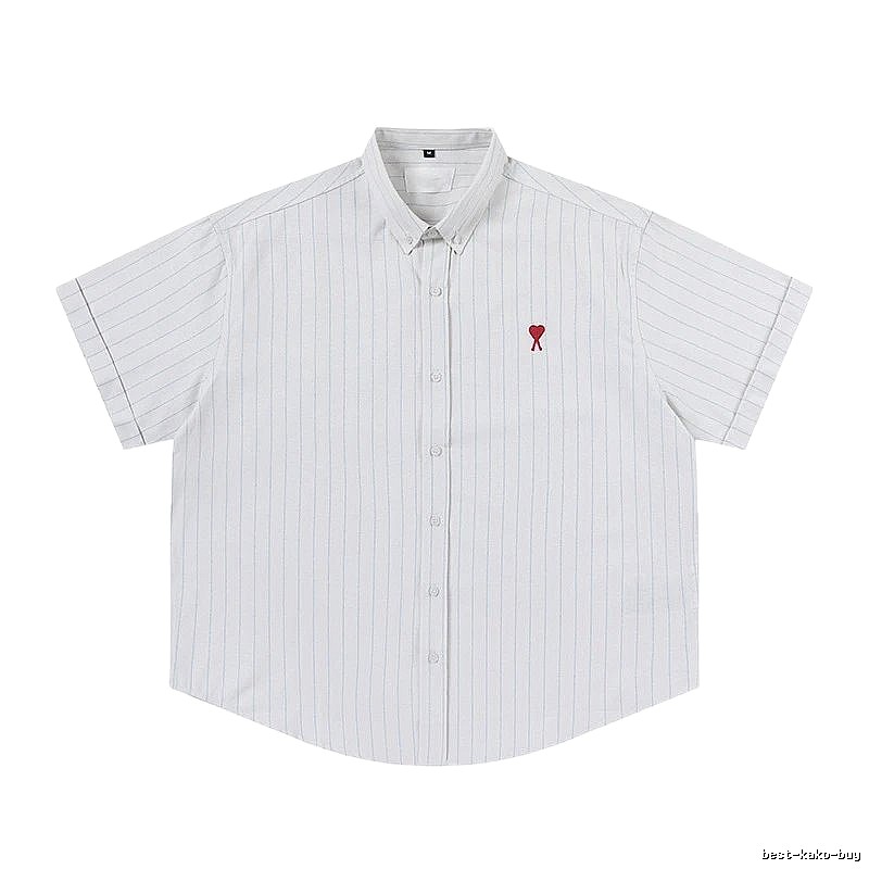 AMI Stripe Simple White Shirt
