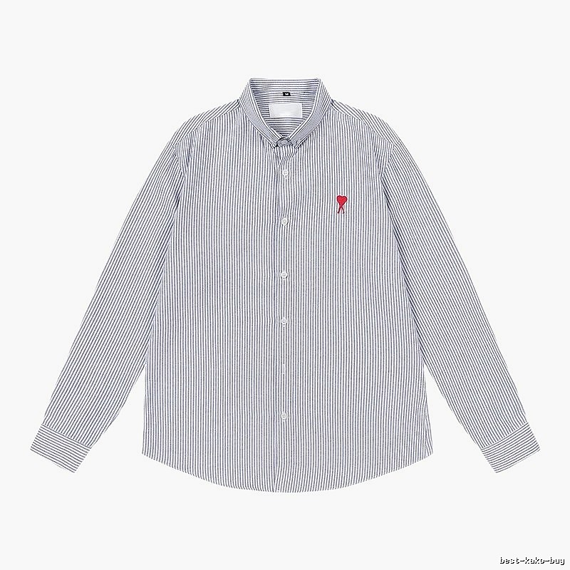 Ami striped minimalist style shirt