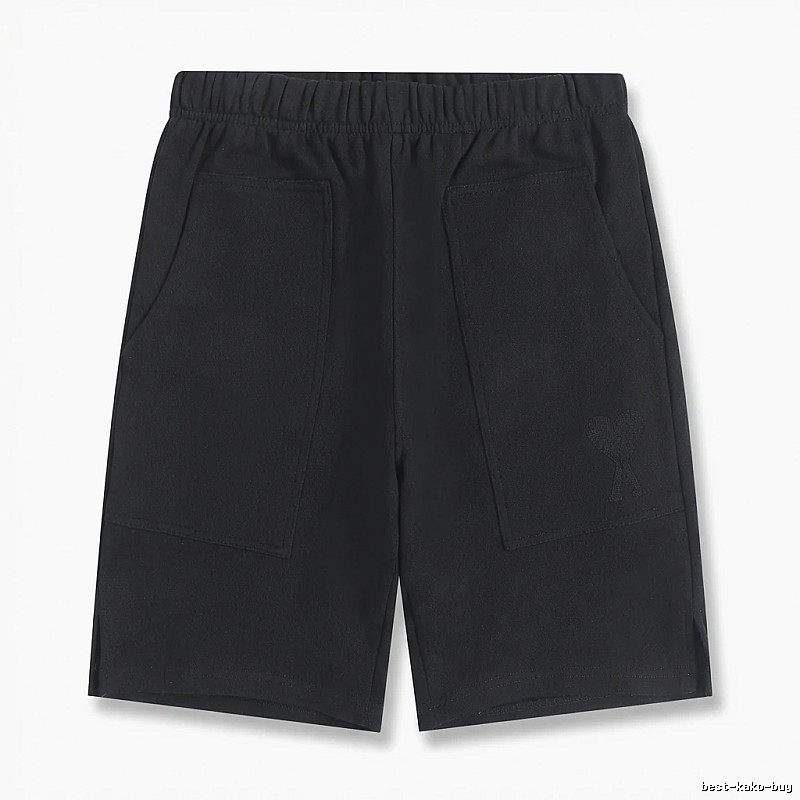 AMI Workwear Style Black Shorts