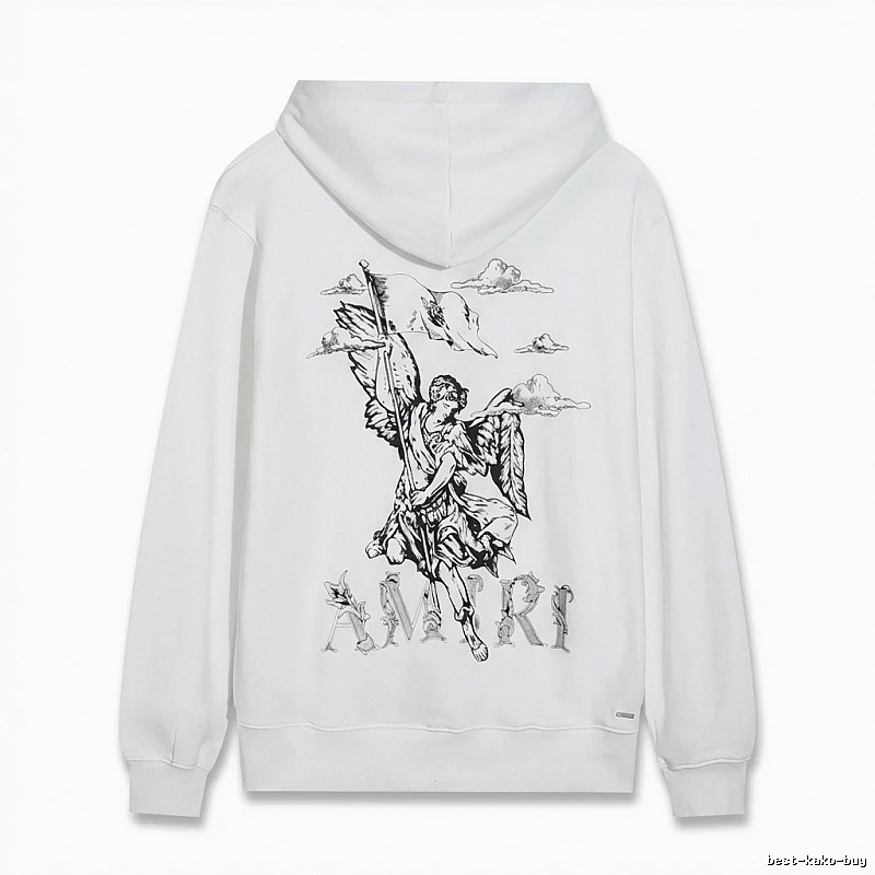 AMIRI Angel Print White Sweatshirt