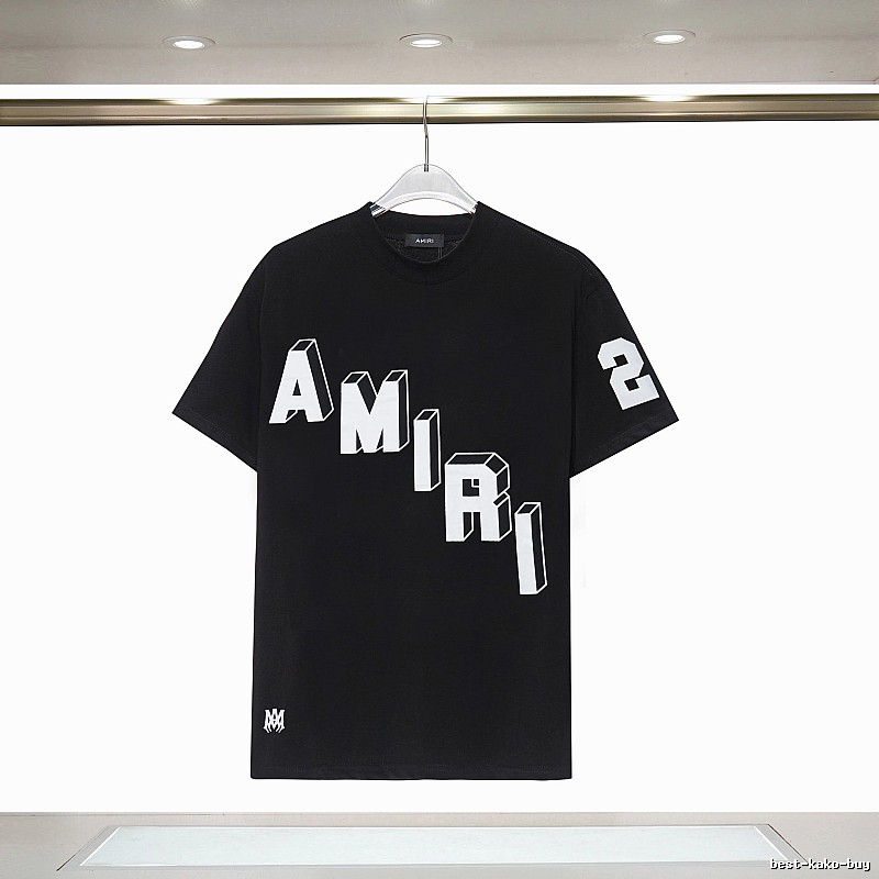 Amiri Compact Graphic T-shirt White Blue Amiri for Sport-Inspired Styling