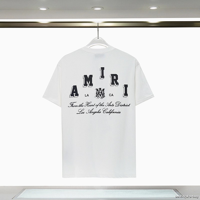 Amiri Daily Graphic T-shirt White Blue Amiri with Visual Detail