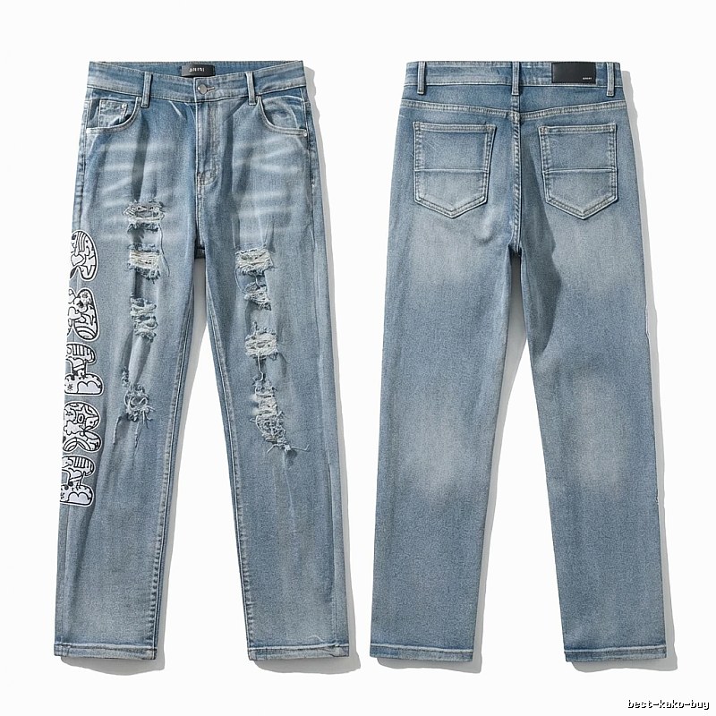 AMIRI Graffiti Ripped Jeans