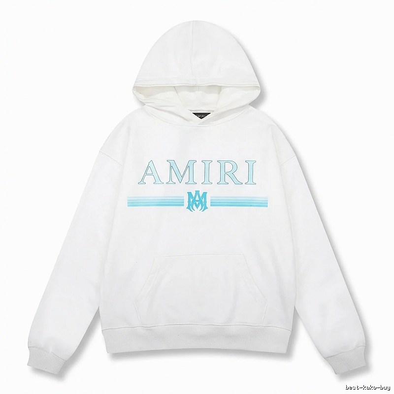 AMIRI letter - printed white hoodie