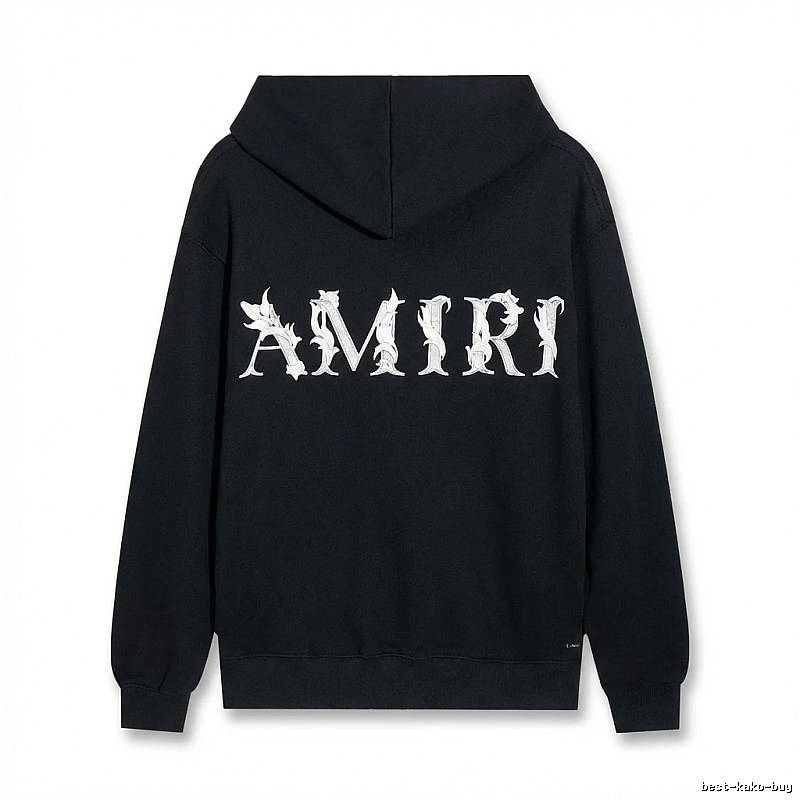 AMIRI letter-style black hoodie