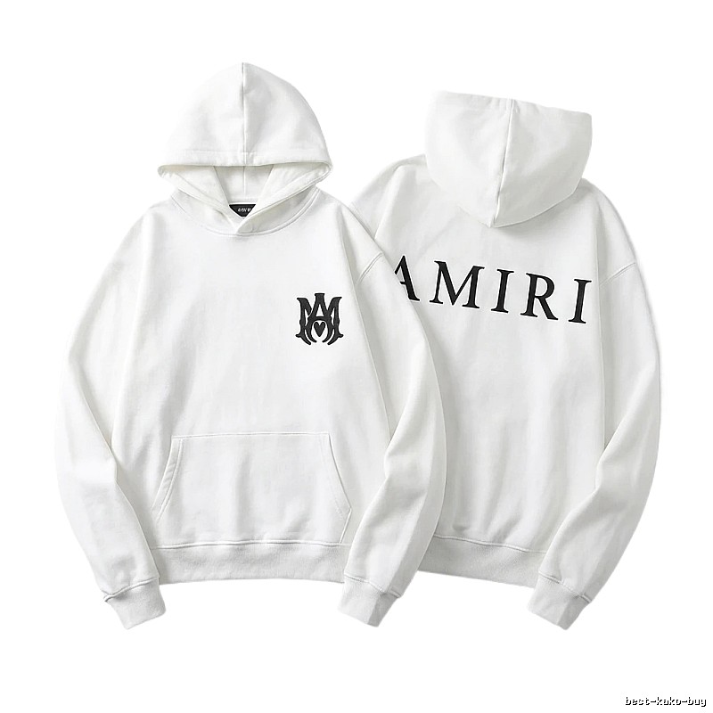 AMIRI minimalist style white hoodie