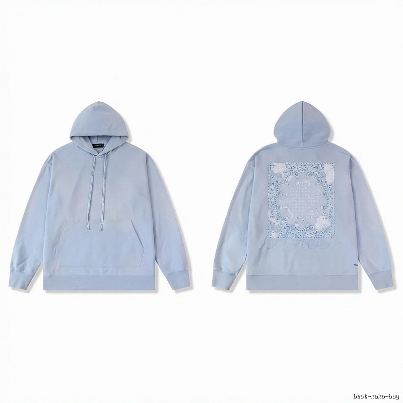 AMIRI Paisley Casual Light Blue Sweatshirt