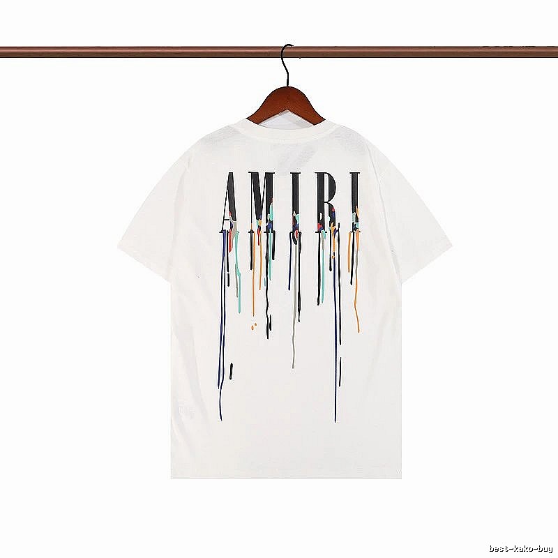 Amiri Patterned Graphic T-shirt White Blue Amiri with Polished Detail