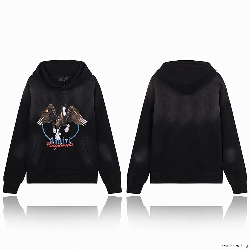 AMIRI Pegasus Retro Black Hoodie