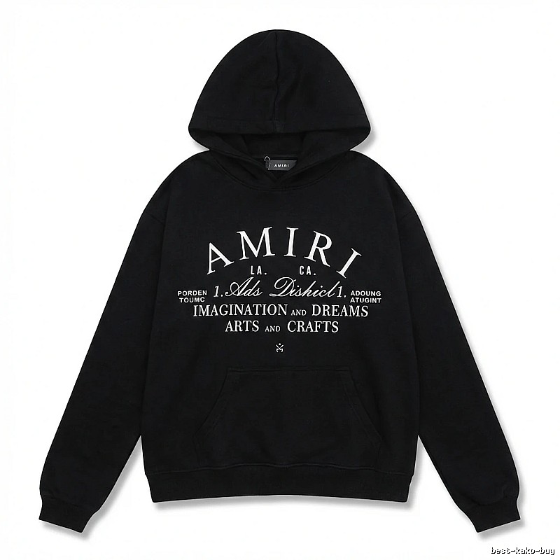 AMIRI retro-style black hoodie