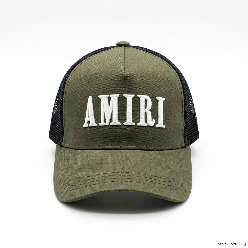 AMIRI Retro Style Olive Green Hat