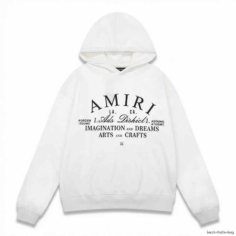 AMIRI retro-style white hoodie