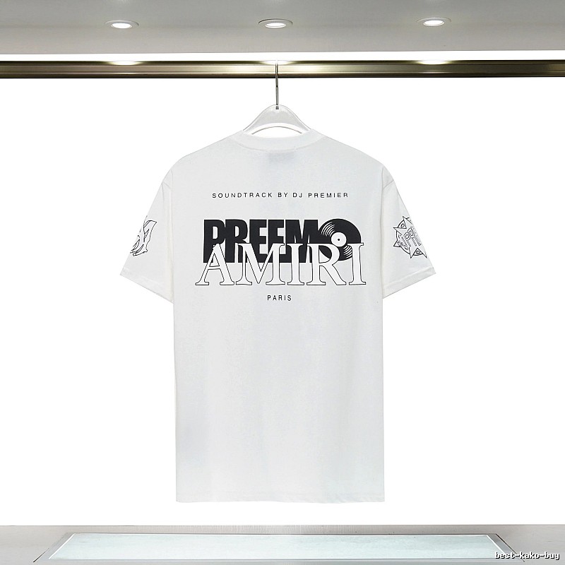 Amiri Sport Graphic T-shirt White Blue Amiri for Warm Weather