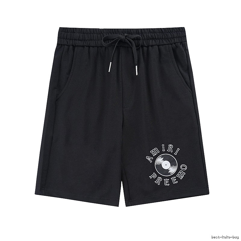 Amiri Travel Logo shorts Black Casual Amiri with Modern Look