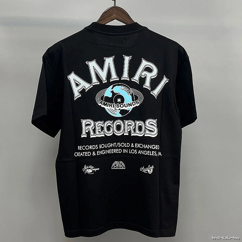 Amiri White Black Records Graphic T-Shirt Layered Outfit