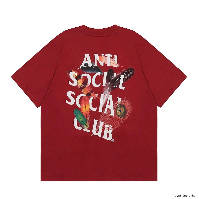 Anti Social Social Club Logo Detail Logo T-shirt Black Orange Anti with Relaxed Feel