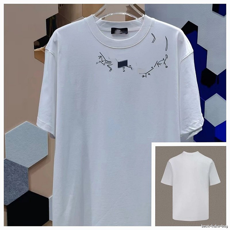 Arc'teryx Line Print Casual Style White T-Shirt