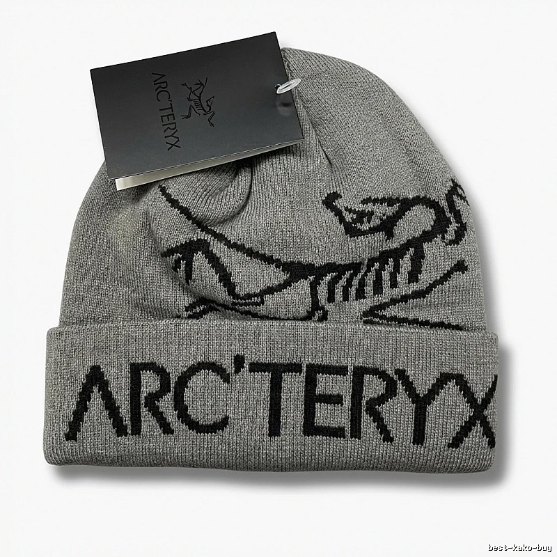 Arc'teryx minimalist style grey knitted hat