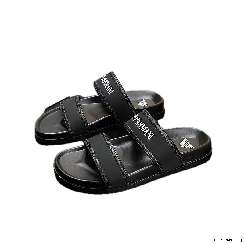 Armani Casual Style Black Slides