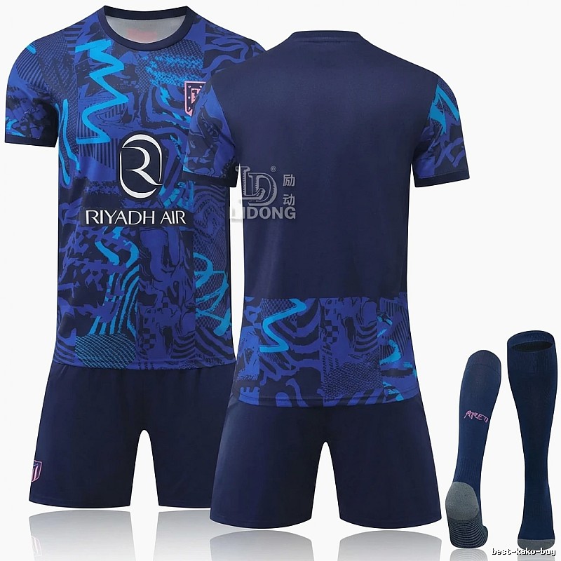 Atletico Madrid retro dark blue jersey