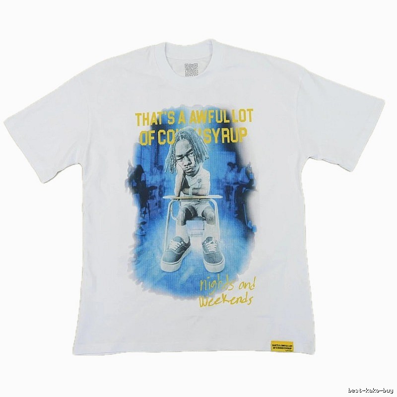 AwfulLot Portrait Print Hip-hop Style White T-shirt