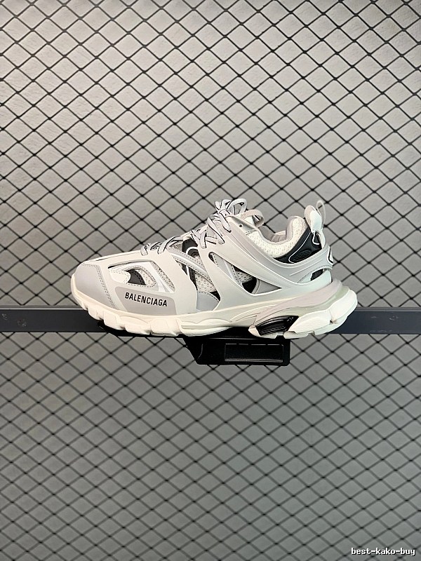 Balenciaga Chunky Runners with Layered Mesh Upper in White and Black