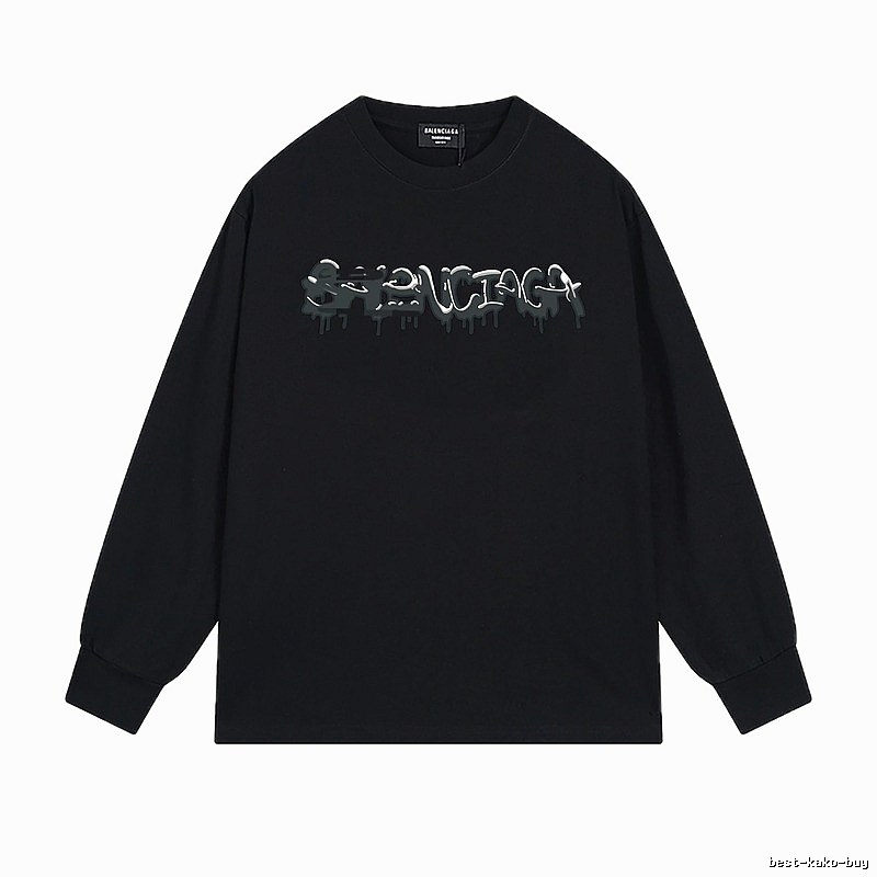 Balenciaga graffiti-style black long-sleeve