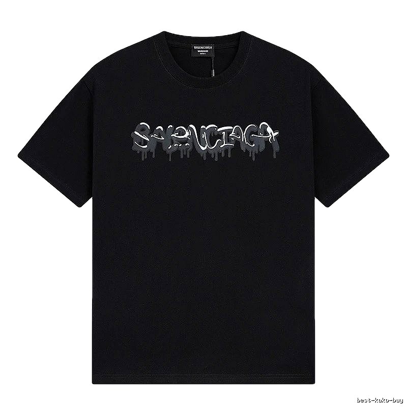 Balenciaga graffiti-style black T-shirt
