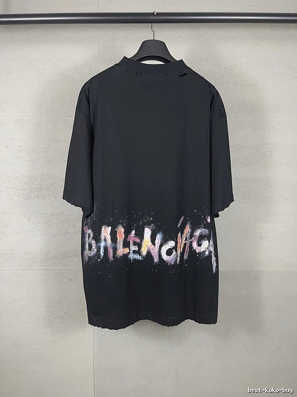 Balenciaga graffiti-style black T-shirt