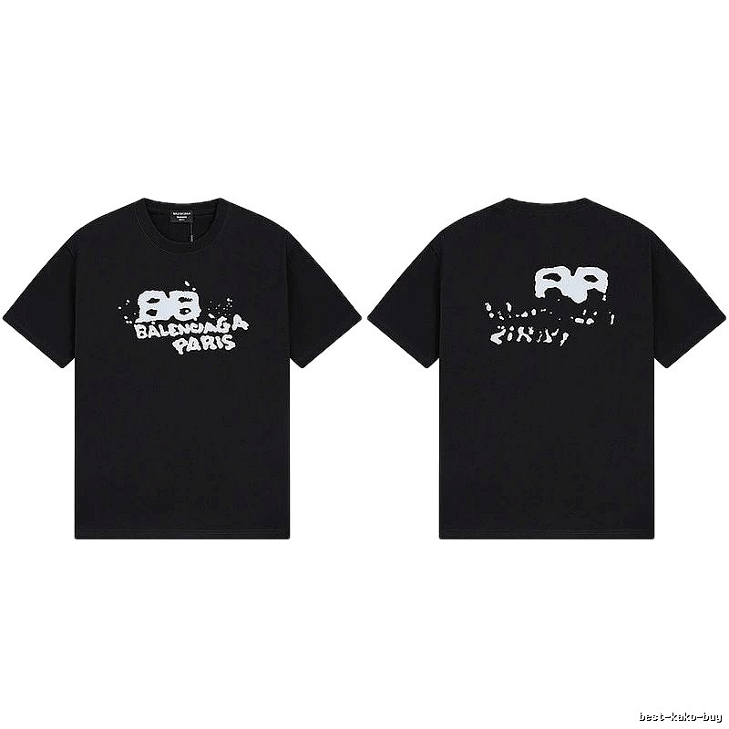 Balenciaga graffiti-style black T-shirt