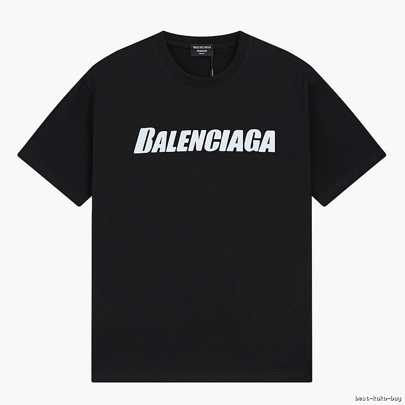 Balenciaga Letter Print Street Style Black T-Shirt