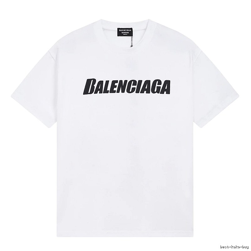 Balenciaga Letter Print Trendy White T-Shirt