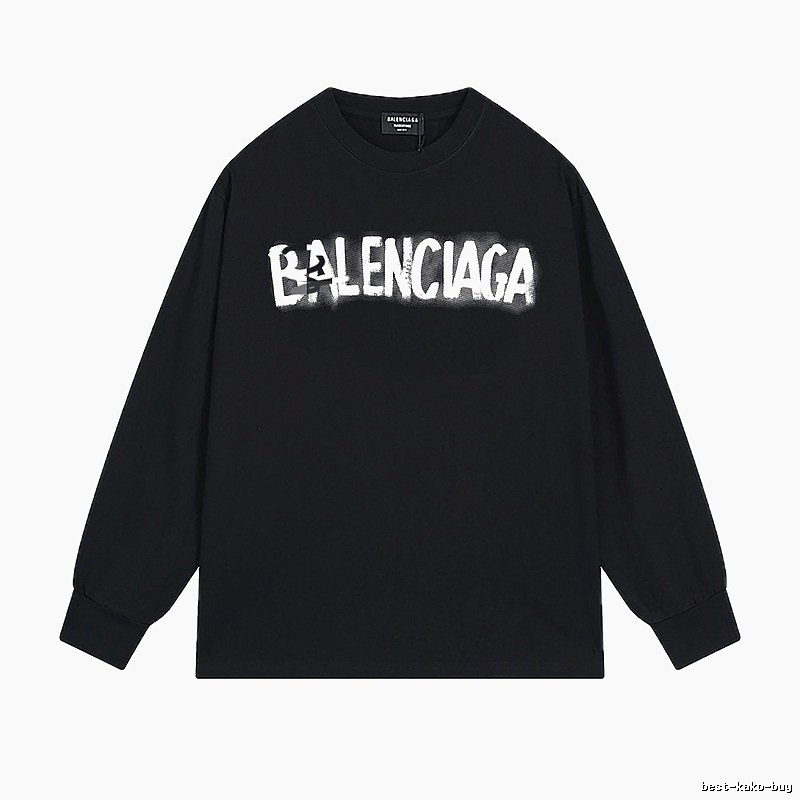 Balenciaga letter style black T-shirt