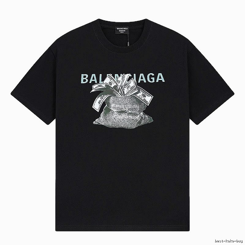 Balenciaga Money Bag Style Black T-shirt