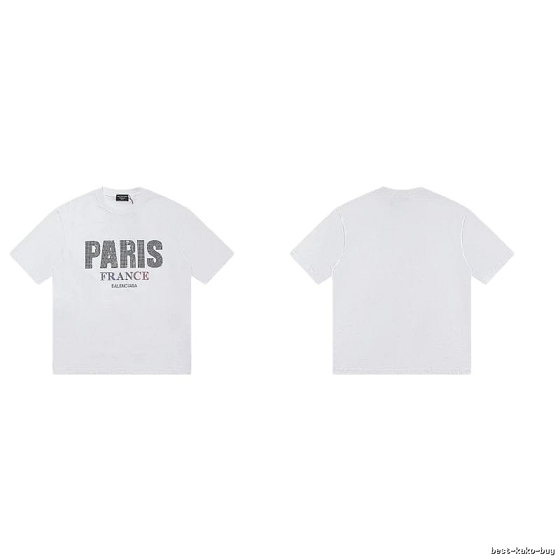 Balenciaga Paris Collection Minimalist Style White T-Shirt