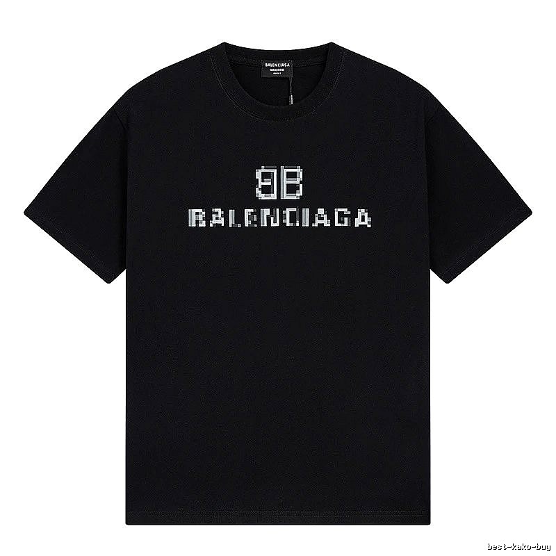 Balenciaga pixel-style black T-shirt