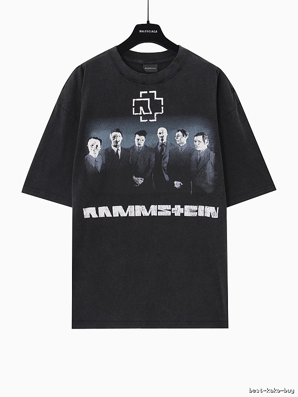 Balenciaga Rock Style Black T-shirt